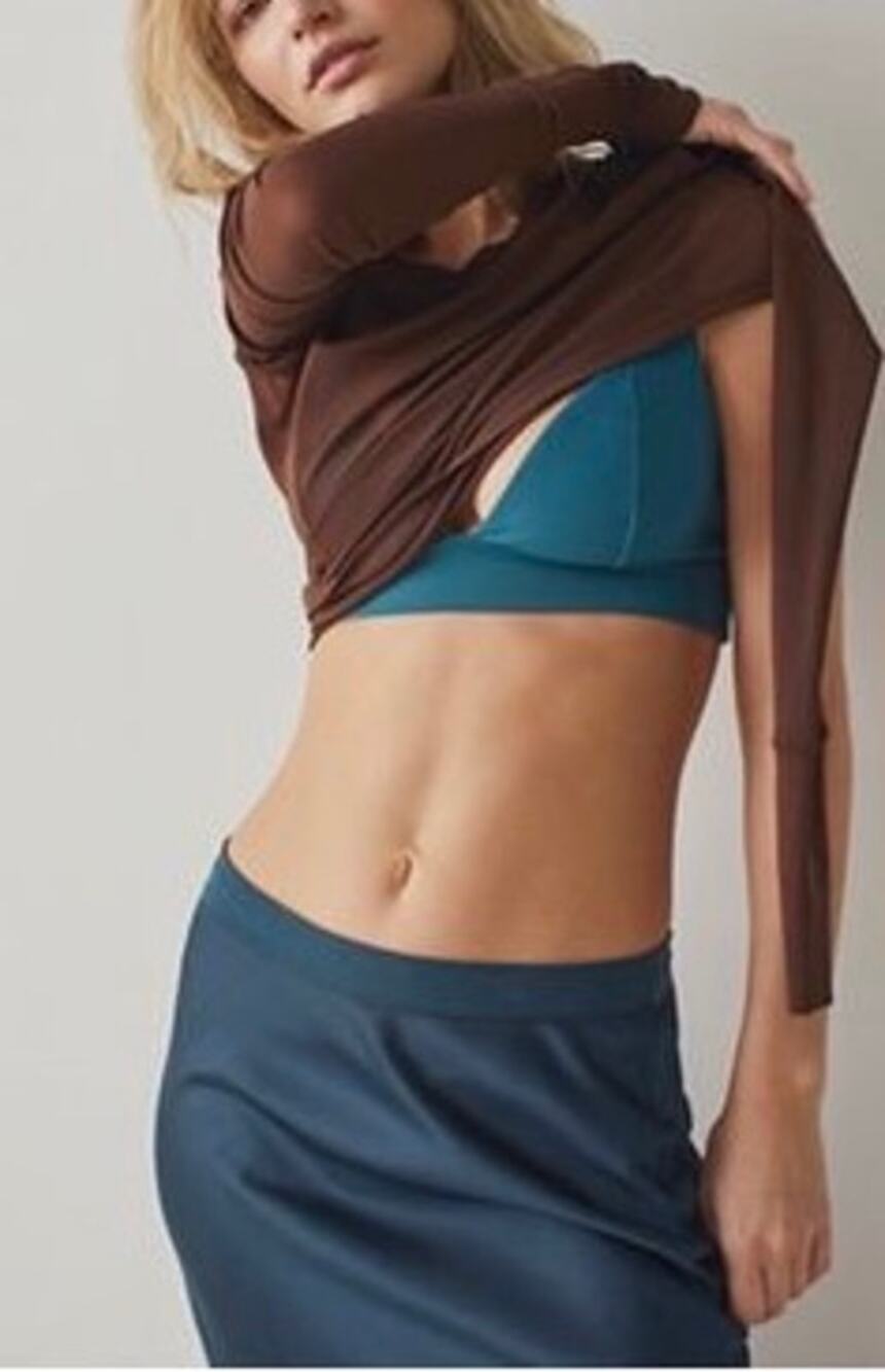 Free People Duo Corset Bralette Crystal Teal Small